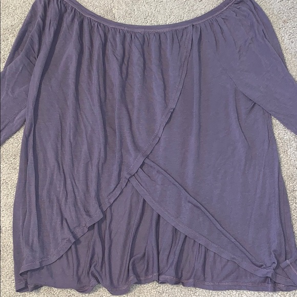 Amade purple top with cross open back - Picture 2 of 2